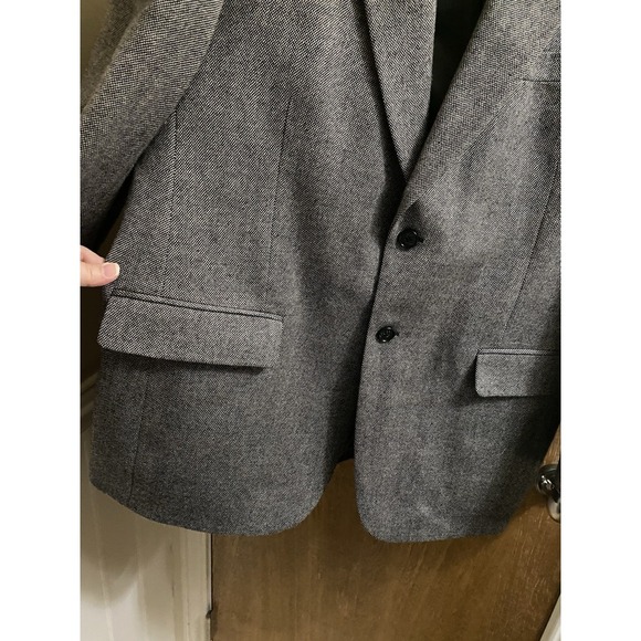 Stanley Blacker Blazer Men's 100% Lambswool Black White Tweed Style 42R 2 Button - Picture 4 of 12